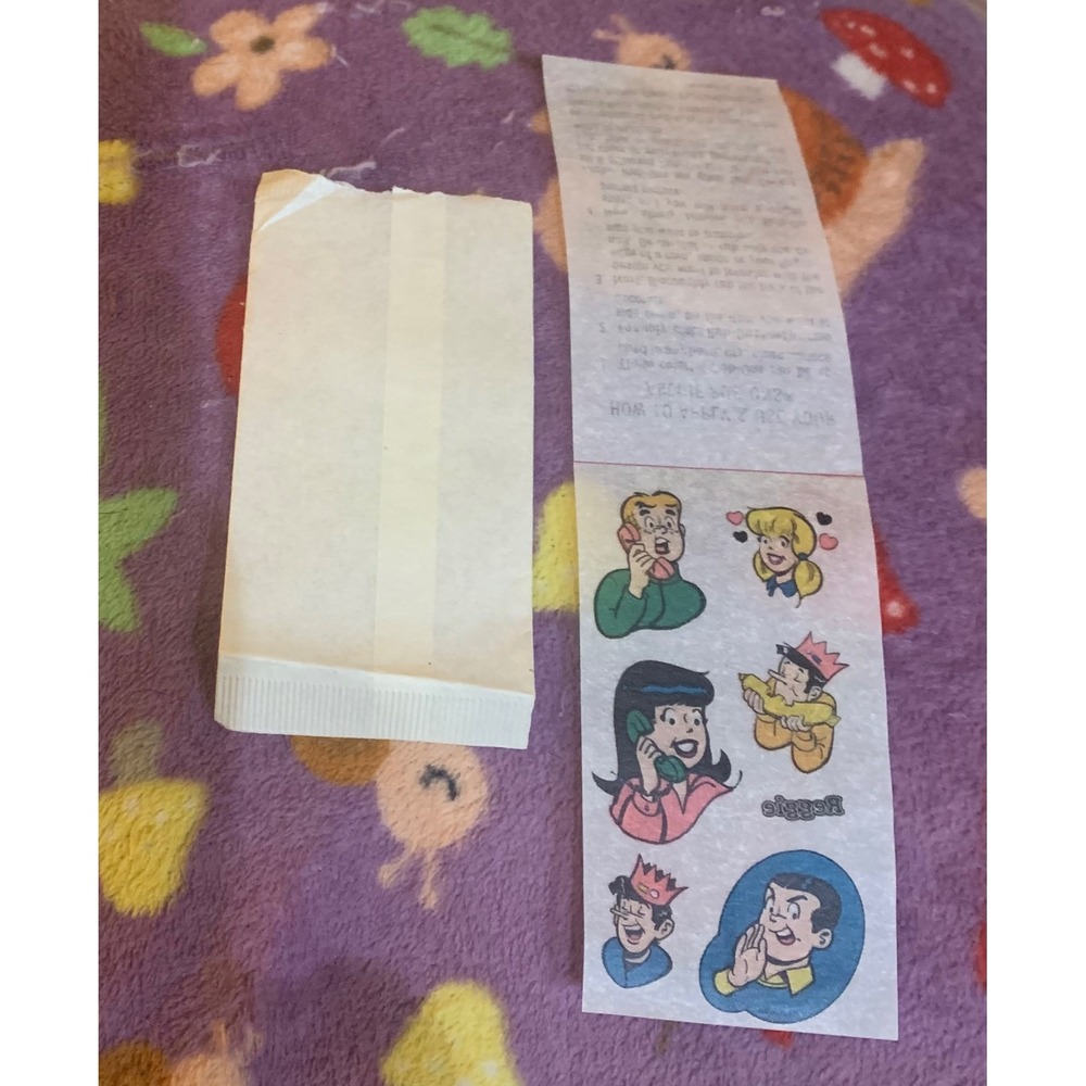 Vtg 1969 Archie Comics Trademark Rub-Ons Sheet & Original Envelope COMPLETE